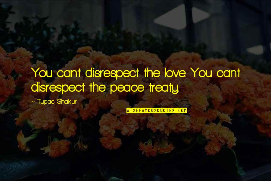 Geographies Of Kinship Quotes By Tupac Shakur: You can't disrespect the love. You can't disrespect