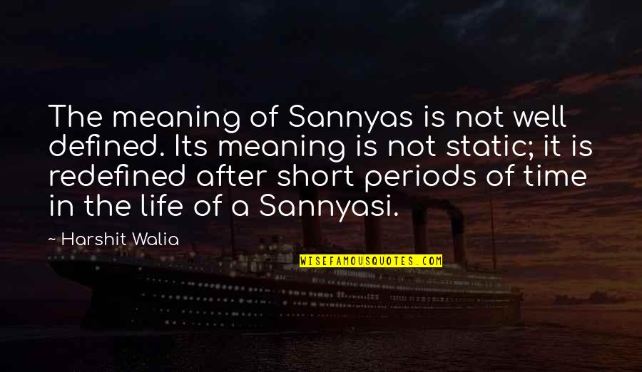 Gerows Grocery Quotes By Harshit Walia: The meaning of Sannyas is not well defined.