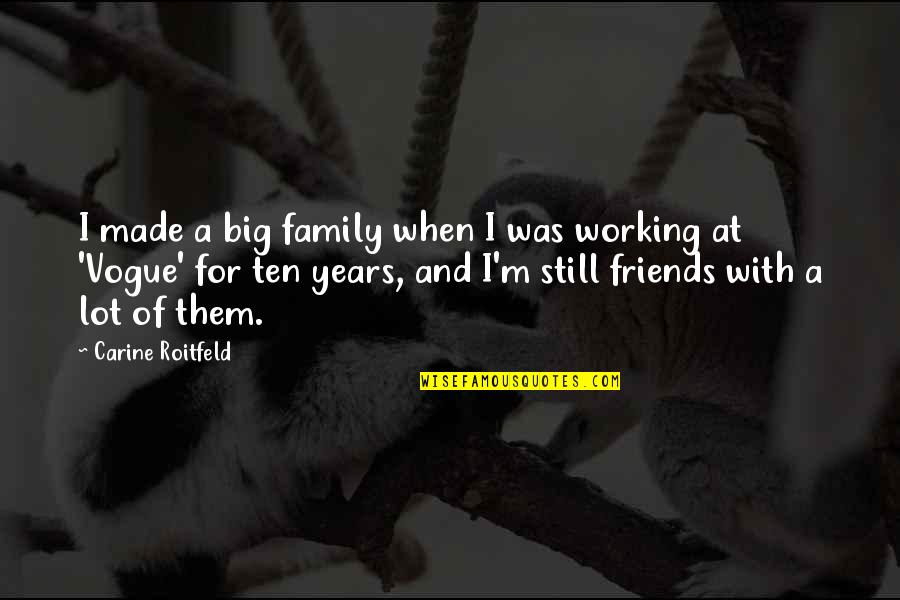 Gesticulate In A Sentence Quotes By Carine Roitfeld: I made a big family when I was