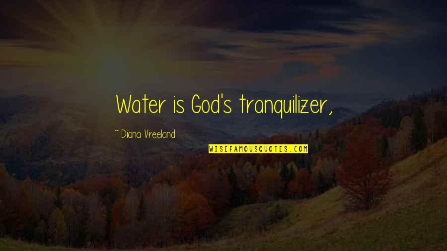 Get His Attention Quotes By Diana Vreeland: Water is God's tranquilizer,