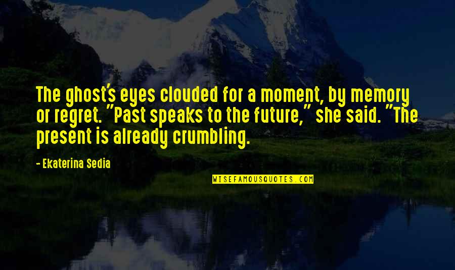 Ghost From The Past Quotes By Ekaterina Sedia: The ghost's eyes clouded for a moment, by