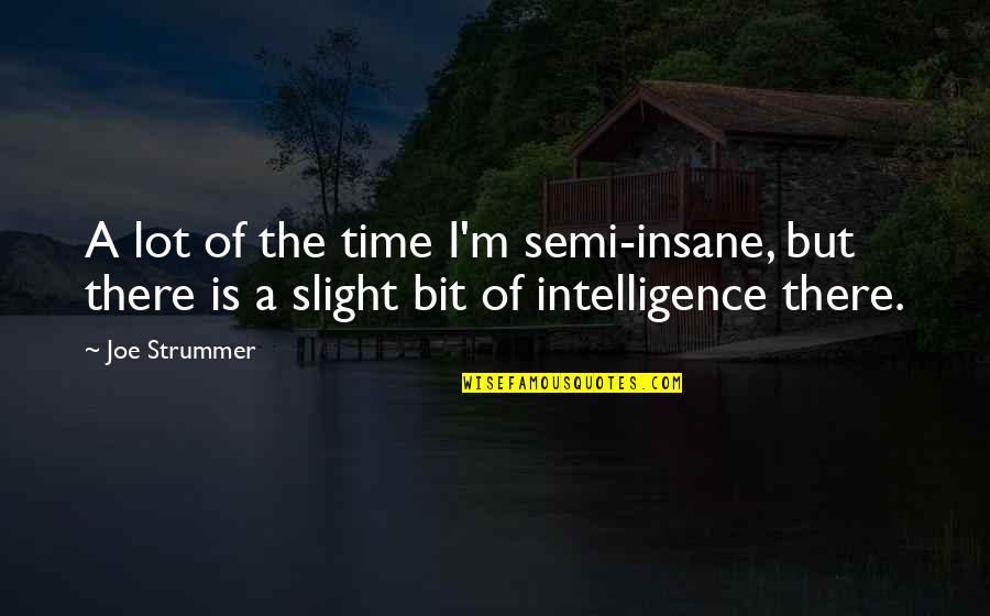 Giaconia Life Quotes By Joe Strummer: A lot of the time I'm semi-insane, but