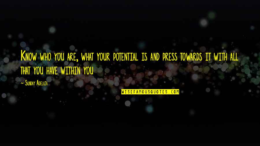 Gift Of Work Quotes By Sunday Adelaja: Know who you are, what your potential is