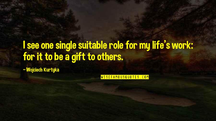 Gift Of Work Quotes By Wojciech Kurtyka: I see one single suitable role for my