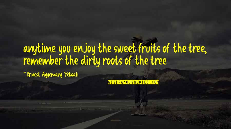 Gilham Street Quotes By Ernest Agyemang Yeboah: anytime you enjoy the sweet fruits of the