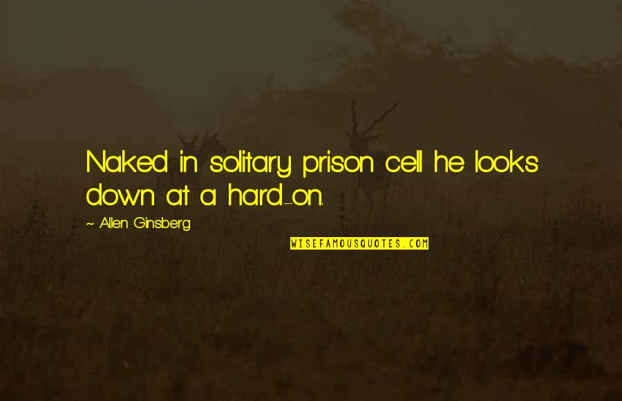 Ginsberg's Quotes By Allen Ginsberg: Naked in solitary prison cell he looks down