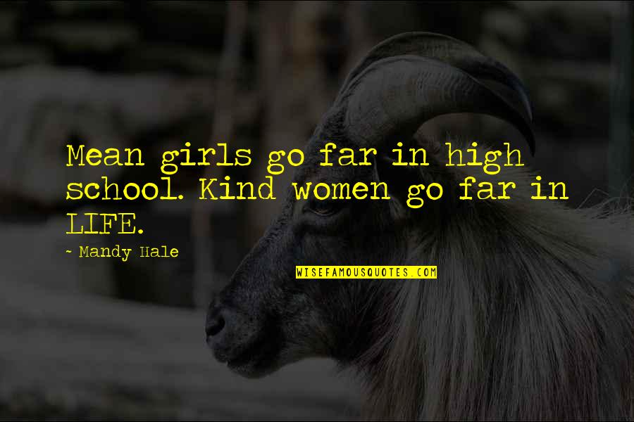 Girls Being Mean Quotes By Mandy Hale: Mean girls go far in high school. Kind