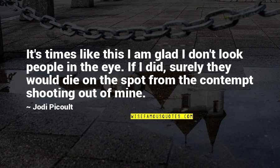 Glad You're Mine Quotes By Jodi Picoult: It's times like this I am glad I