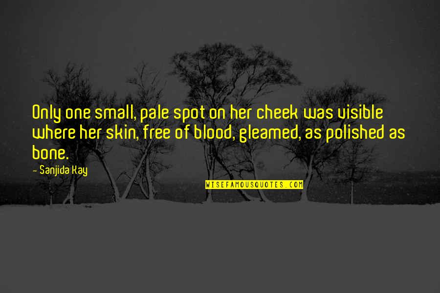 Gleamed Quotes By Sanjida Kay: Only one small, pale spot on her cheek