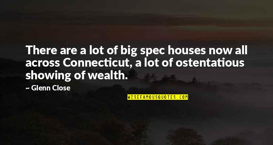 Glenn Close Quotes By Glenn Close: There are a lot of big spec houses