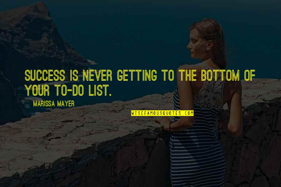 Glhrc Quotes By Marissa Mayer: Success is never getting to the bottom of