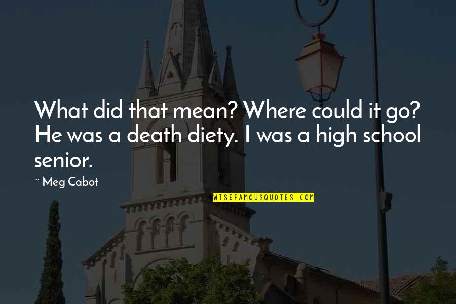 Go High Quotes By Meg Cabot: What did that mean? Where could it go?