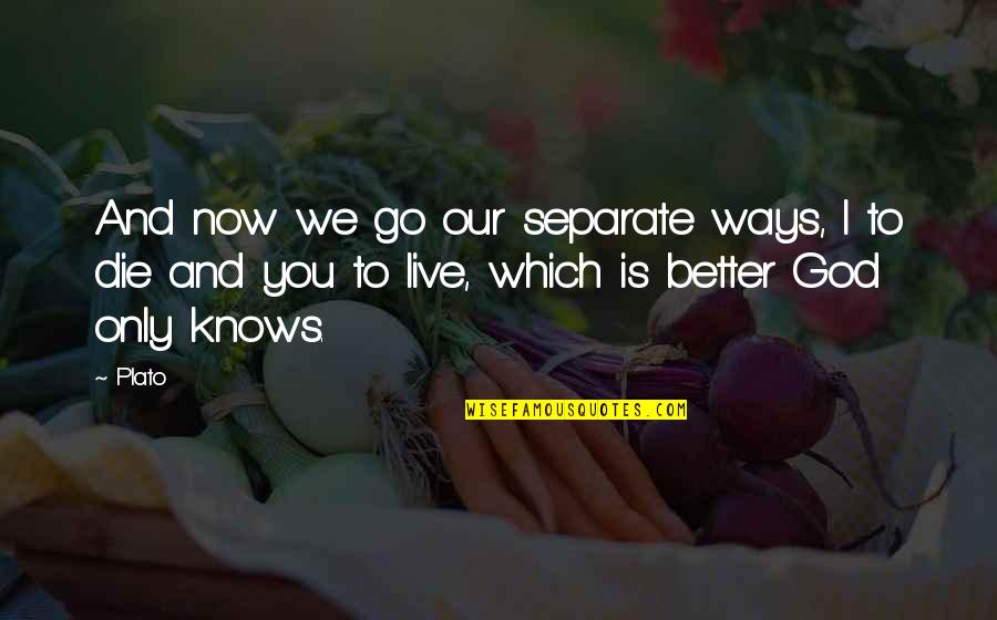 Go Separate Ways Quotes By Plato: And now we go our separate ways, I