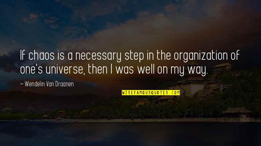 God Footsteps Quotes By Wendelin Van Draanen: If chaos is a necessary step in the