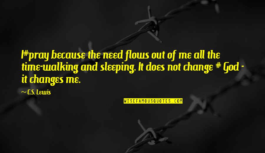 God Is All You Need Quotes By C.S. Lewis: I#pray because the need flows out of me