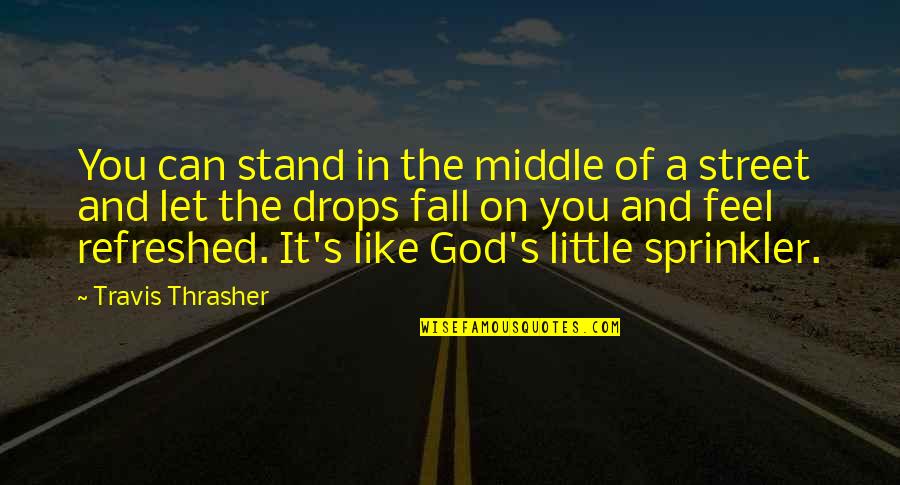 God Is Marvelous Quotes By Travis Thrasher: You can stand in the middle of a