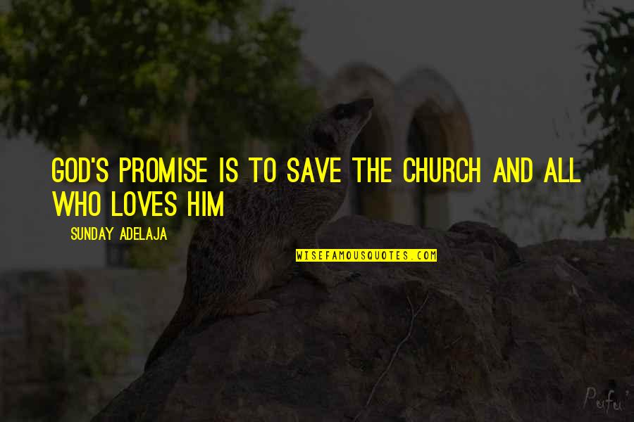 God Loves All Quotes By Sunday Adelaja: God's promise is to save the church and