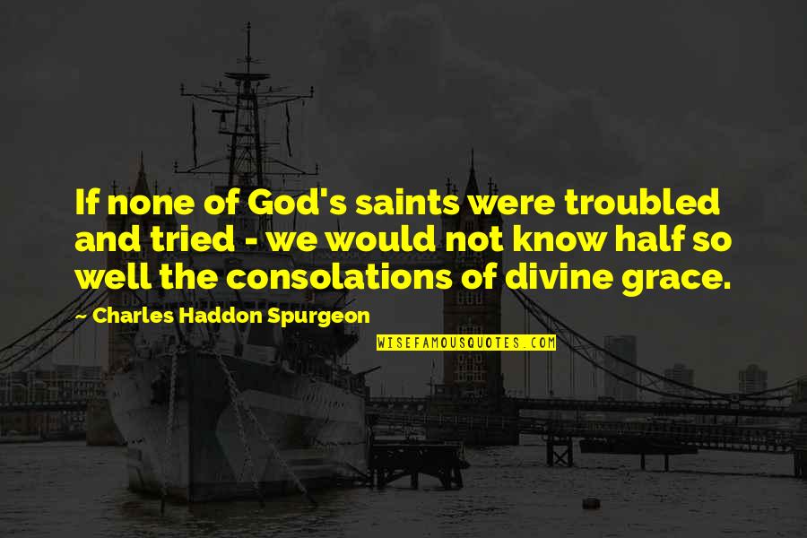 God S Grace Quotes By Charles Haddon Spurgeon: If none of God's saints were troubled and