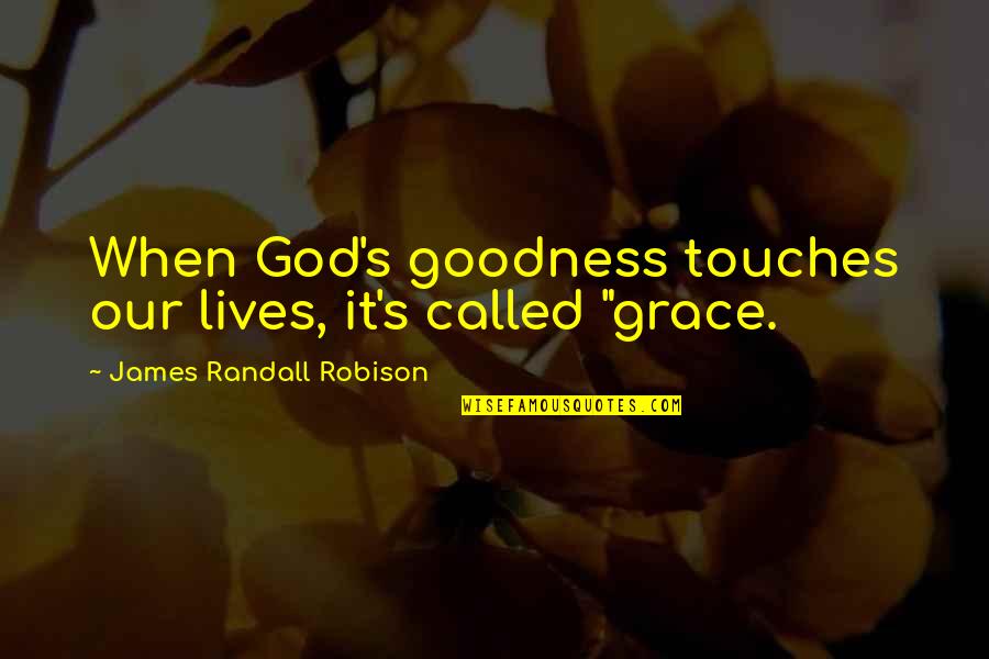 God S Grace Quotes By James Randall Robison: When God's goodness touches our lives, it's called