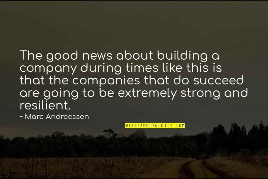 Goddamn Stupid Quotes By Marc Andreessen: The good news about building a company during
