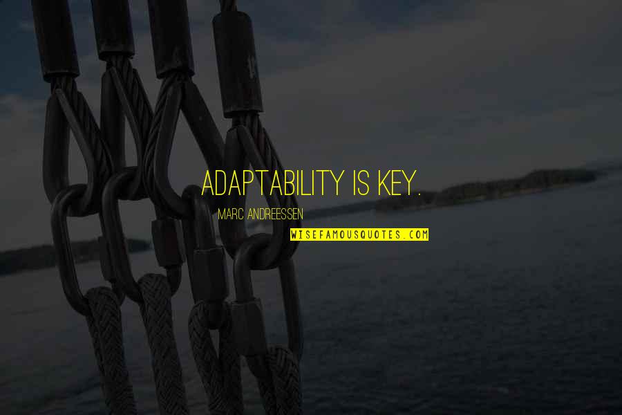 Godlewski Farm Quotes By Marc Andreessen: Adaptability is key.