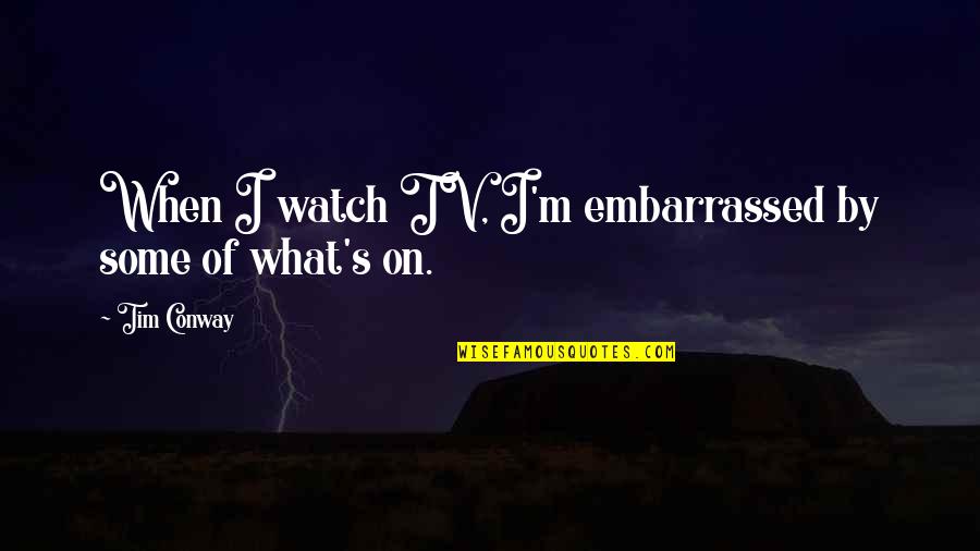 Godslayer Hearts Quotes By Tim Conway: When I watch TV, I'm embarrassed by some