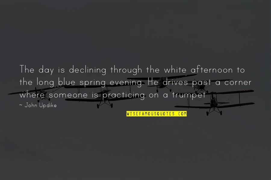 Going Back To Square One Quotes By John Updike: The day is declining through the white afternoon