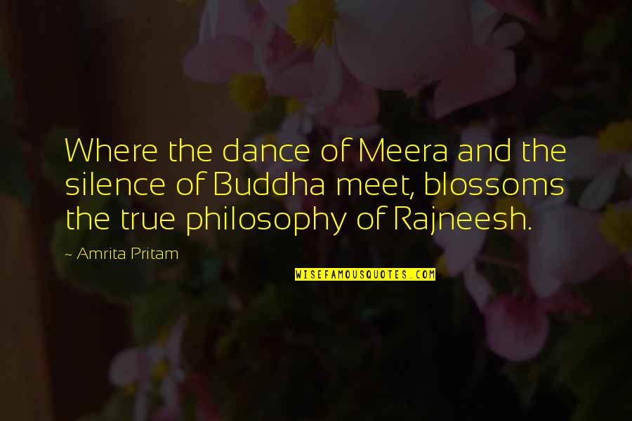 Goldishe Quotes By Amrita Pritam: Where the dance of Meera and the silence