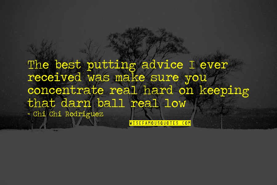Golf Ball Quotes By Chi Chi Rodriguez: The best putting advice I ever received was
