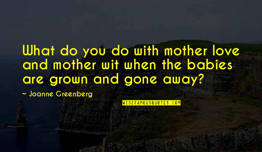 Gone Away Quotes By Joanne Greenberg: What do you do with mother love and