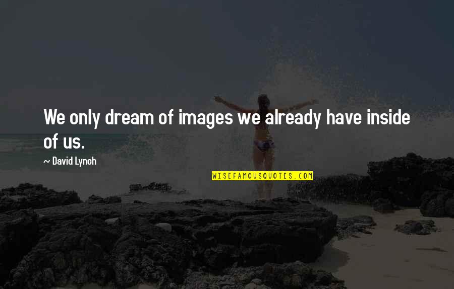 Gonna Miss My Friends Quotes By David Lynch: We only dream of images we already have