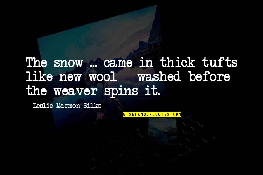 Gonzalolandea Burchard Quotes By Leslie Marmon Silko: The snow ... came in thick tufts like