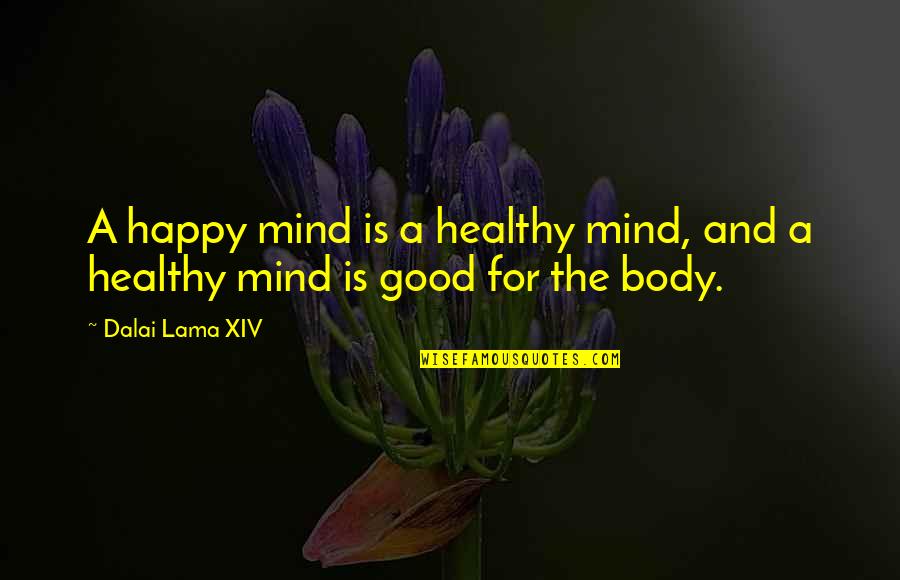 Good Body Quotes By Dalai Lama XIV: A happy mind is a healthy mind, and