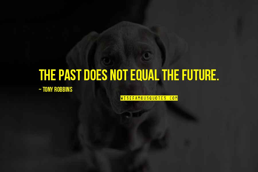 Good Lawsuit Quotes By Tony Robbins: The past does not equal the future.