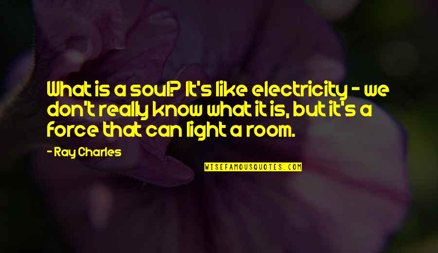 Good Luck Cheerleader Quotes By Ray Charles: What is a soul? It's like electricity -