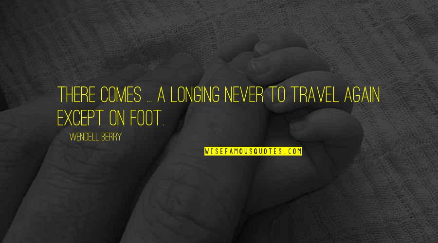 Good School Principal Quotes By Wendell Berry: There comes ... a longing never to travel