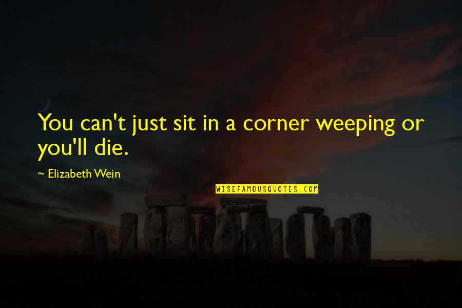 Goodfellas Jimmy Conway Quotes By Elizabeth Wein: You can't just sit in a corner weeping