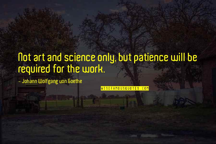 Grabbed For A Chat Quotes By Johann Wolfgang Von Goethe: Not art and science only, but patience will