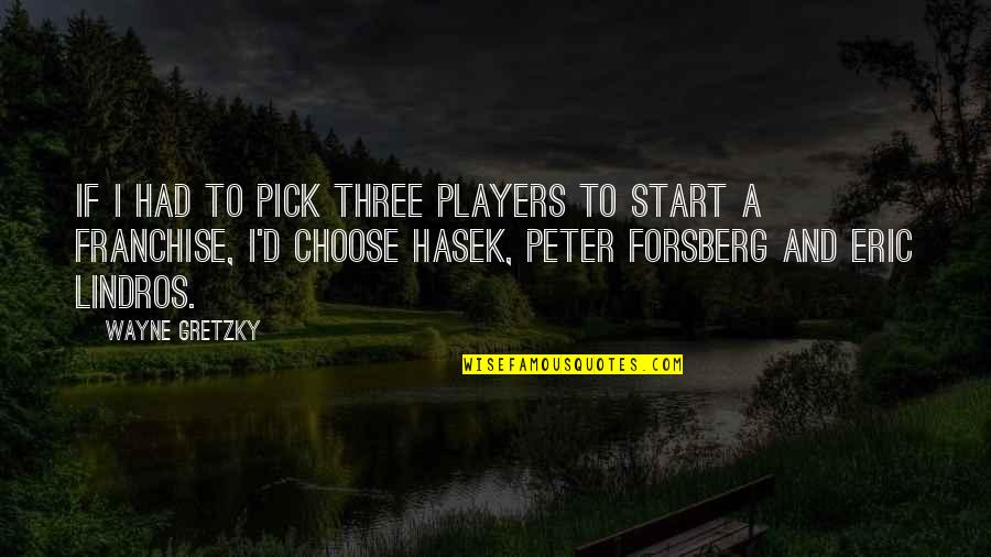 Grachev Silver Quotes By Wayne Gretzky: If I had to pick three players to