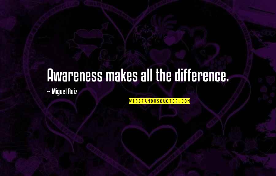 Grainger Inc Quotes By Miguel Ruiz: Awareness makes all the difference.