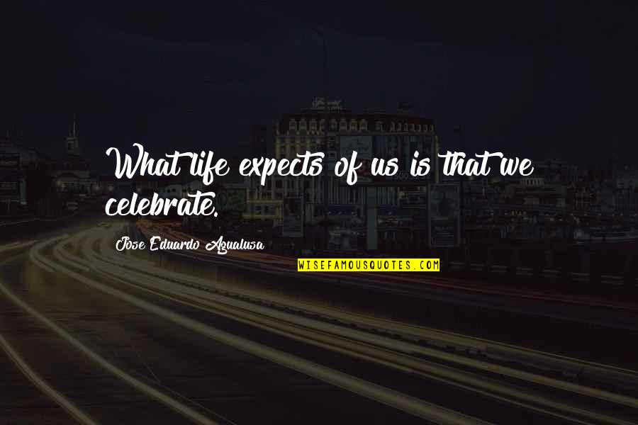 Grammont Belgique Quotes By Jose Eduardo Agualusa: What life expects of us is that we