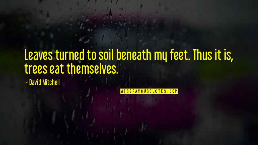 Granderthan Quotes By David Mitchell: Leaves turned to soil beneath my feet. Thus