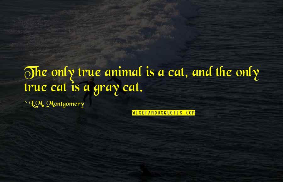 Granos De Cafe Quotes By L.M. Montgomery: The only true animal is a cat, and