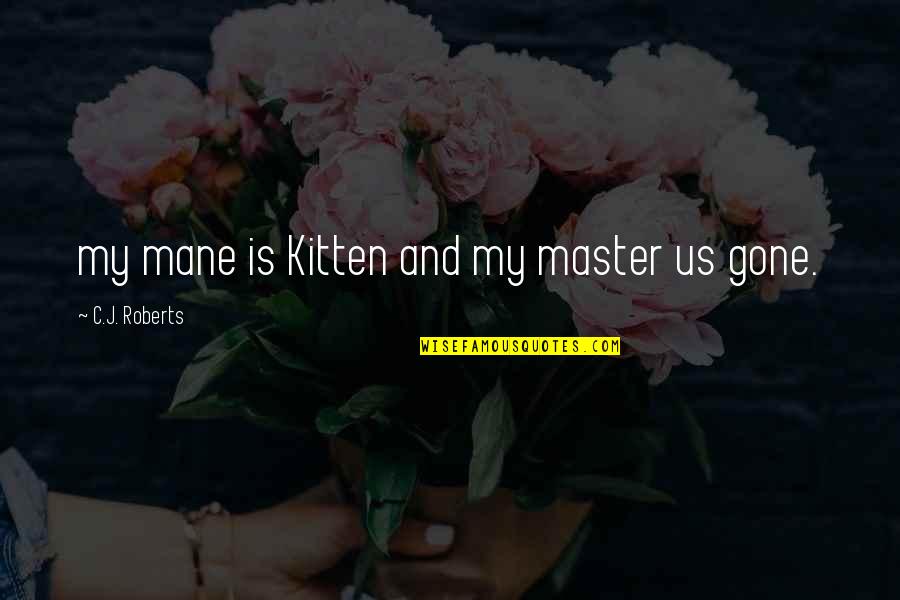 Graphomania Schizophrenia Quotes By C.J. Roberts: my mane is Kitten and my master us