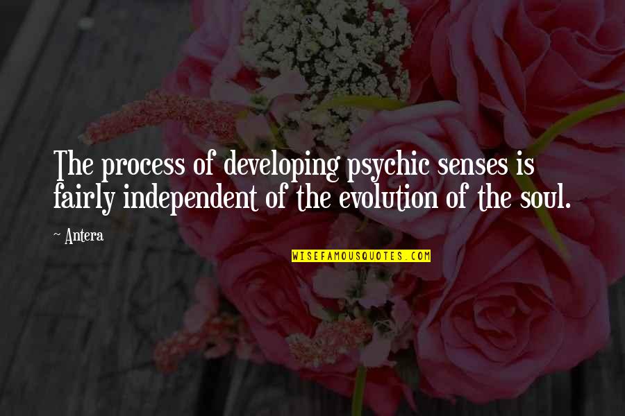 Grappino Quotes By Antera: The process of developing psychic senses is fairly