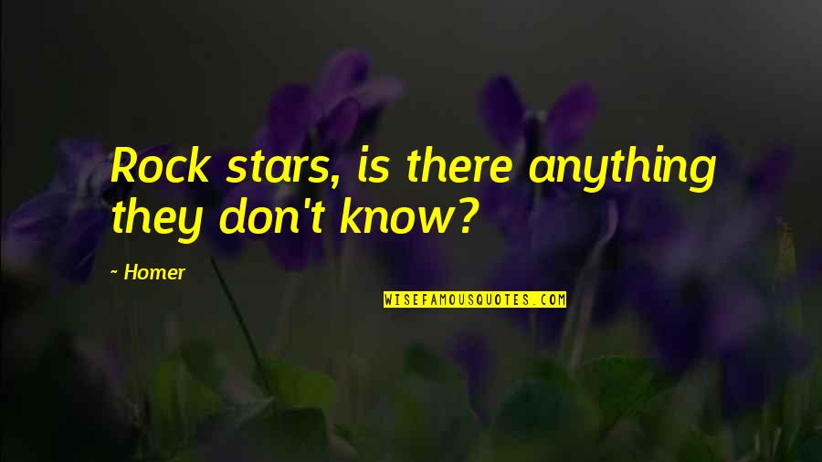 Graylyn Meadows Quotes By Homer: Rock stars, is there anything they don't know?