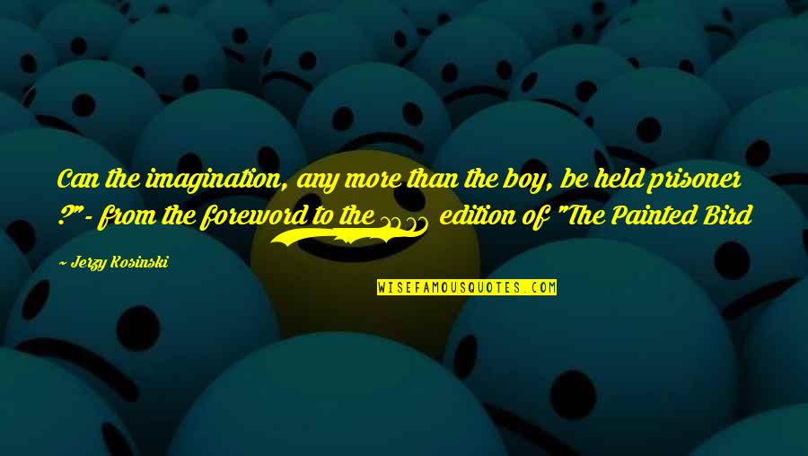 Graysmith Temp Quotes By Jerzy Kosinski: Can the imagination, any more than the boy,