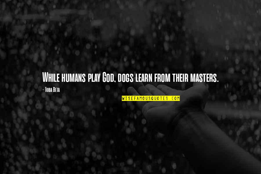 Great Jazz Musician Quotes By Toba Beta: While humans play God, dogs learn from their