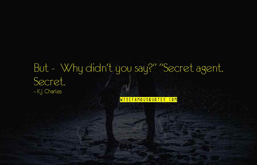 Greatest Hits Quotes By K.J. Charles: But - Why didn't you say?" "Secret agent.