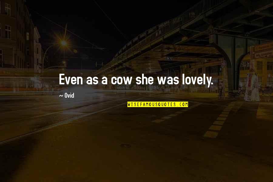 Grey's Anatomy Scalpel Quotes By Ovid: Even as a cow she was lovely.